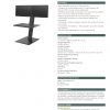 Humanscale QuickStand Eco-Dual Monitor-Cross Bar-Black: Specification Sheet