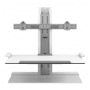 Humanscale QuickStand for Dual wide Crossbar in White Height-Adjustable Workstation