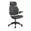 Freedom Headrest Graphite Frame Oxygen Grey Fabric Side View