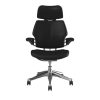 Freedom Headrest Chair in Polished Aluminum & Ticino Leather from Humanscale